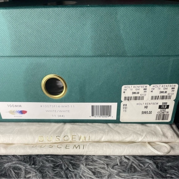 Buscemi 100MM | White Mens High Top Sneakers, Size 44(11) - Picture 5 of 6